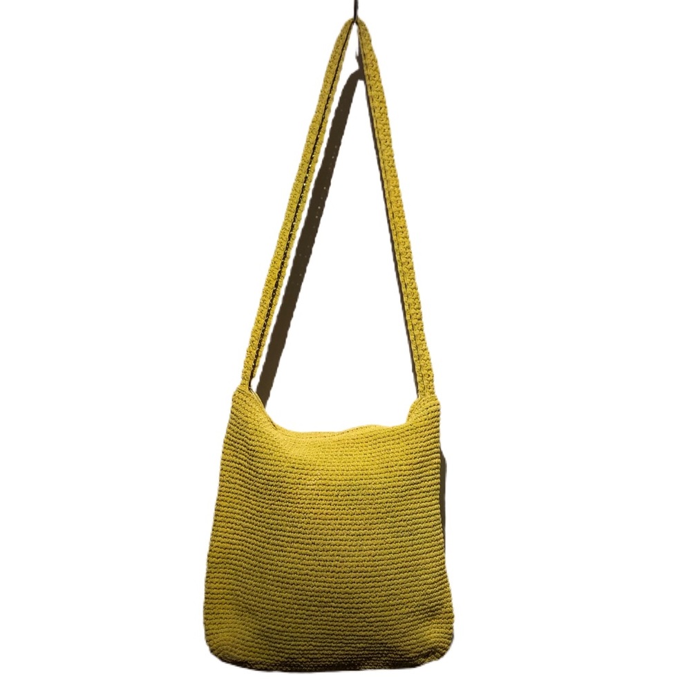 Nine & Company Weave Textured Shoulder Yellow Bag
